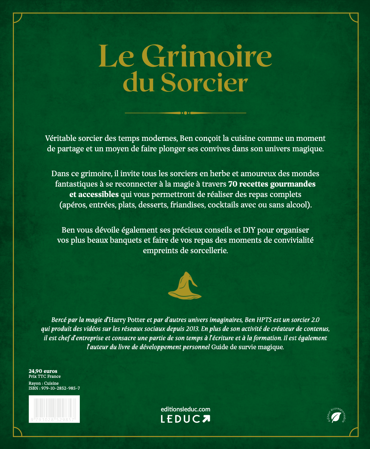 4ème de couverture Le Grimoire du Sorcier LEDUC