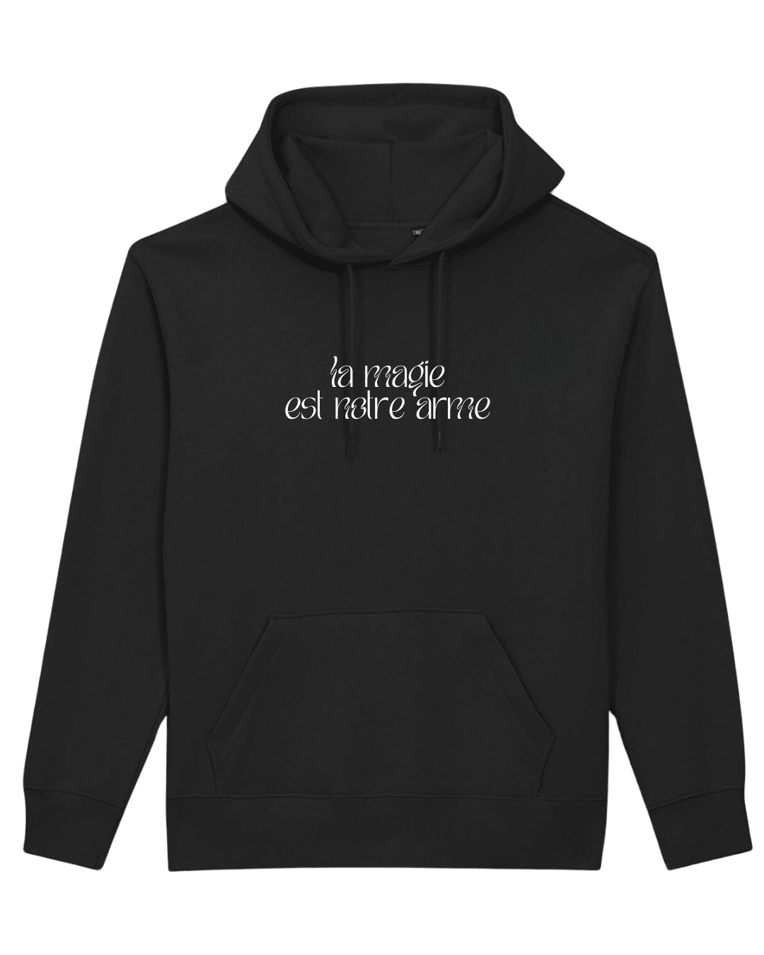 Sweat-Shirt Noir Brodé - La Magie est Notre Arme