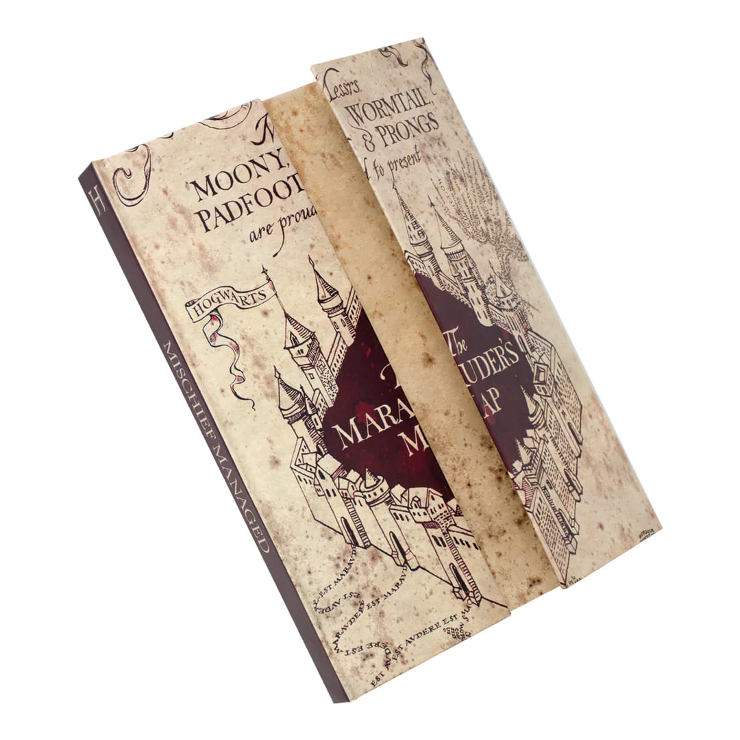 Ouverture magnétique carnet Carte du Maraudeur Harry Potter