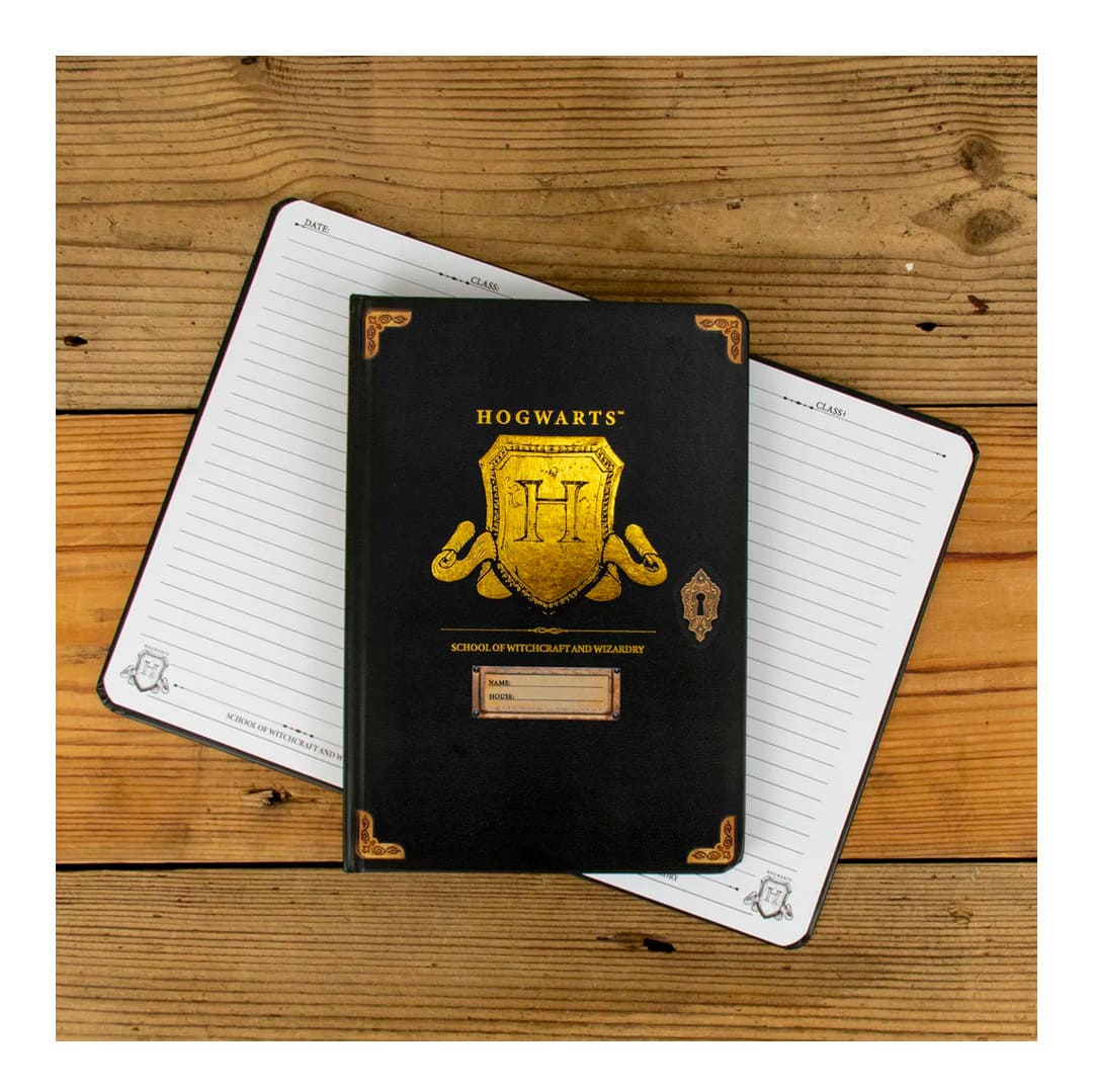 CARNET DE TOM JEDUSOR POUDLARD À DORURES HARRY POTTER LA BOX SUR DEMANDE BOUTIQUE HARRY POTTER