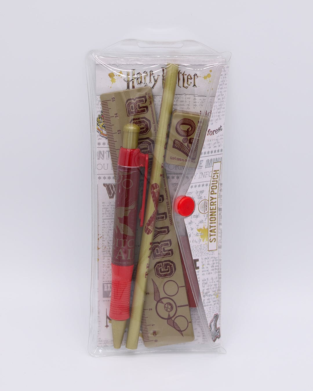 Kit de papeterie Gryffondor - Crayon, Règle, Stylo, Taille Crayon