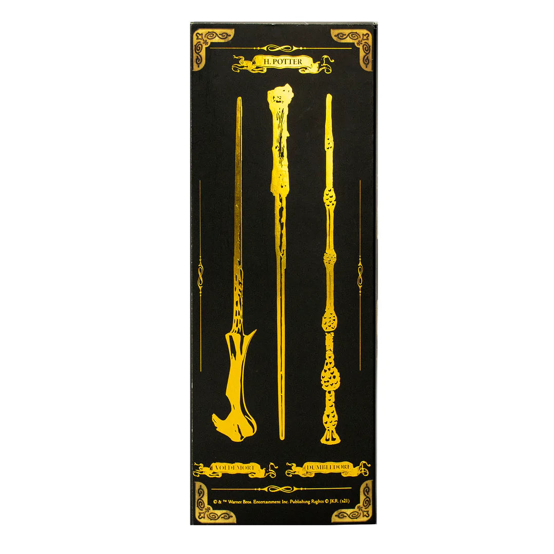 3 stylos baguettes Harry Potter Albus Dumbledore Lord Voldemort