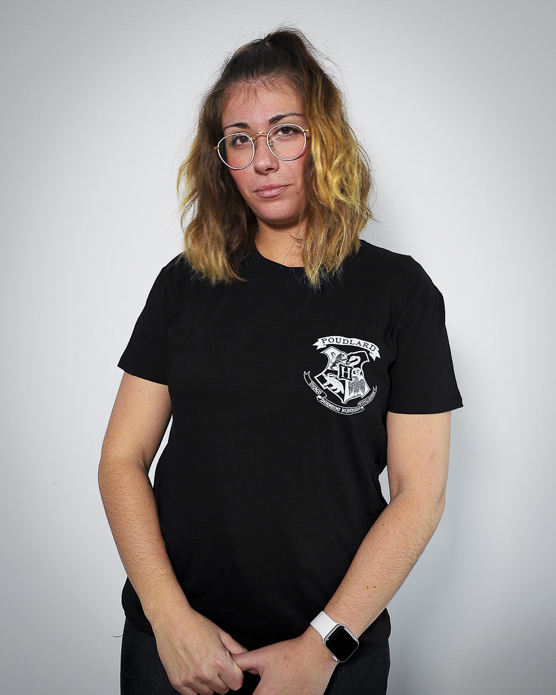 T-shirt noir blason de Poudlard