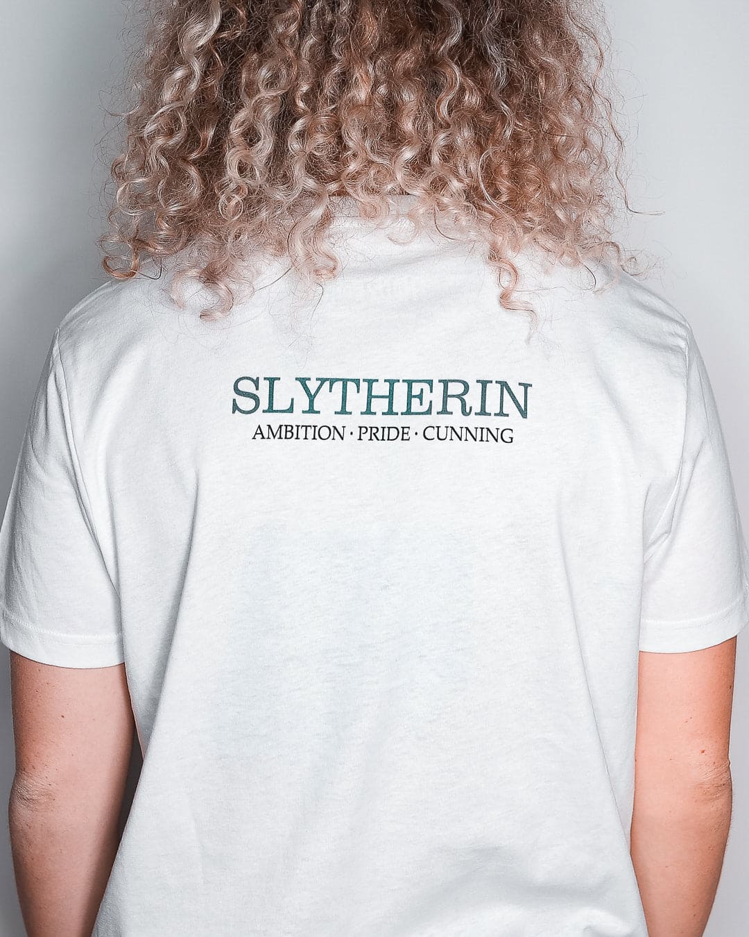 T Shirt Harry Potter Serpentard Blanc