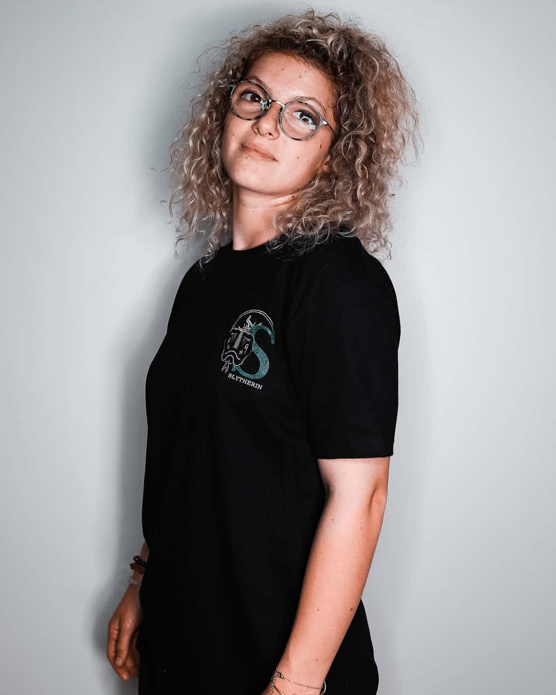 T Shirt Harry Potter Serpentard Noir