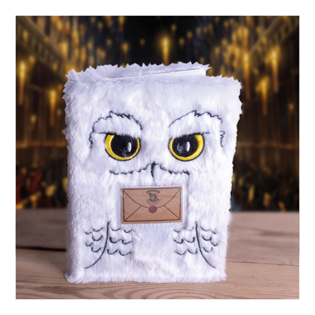 Carnet Hedwige en peluche Harry Potter