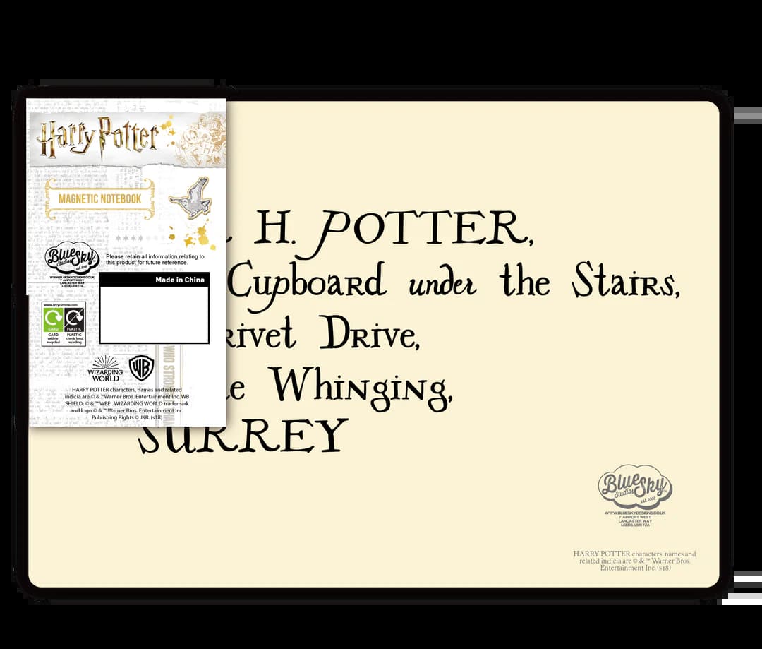 Carnet lettre d'admission Poudlard - Harry Potter