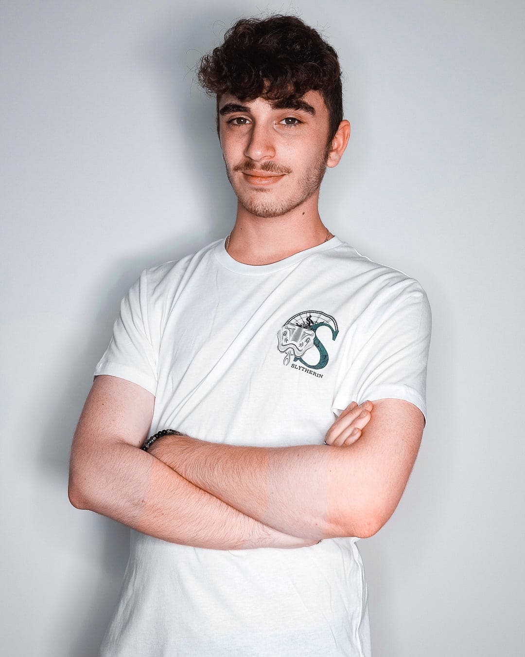 T Shirt Harry Potter Serpentard Blanc